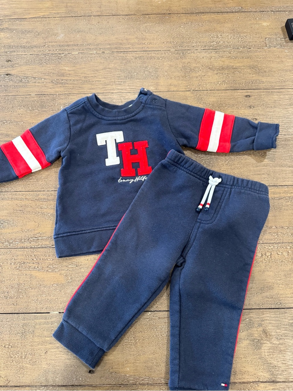 Tommy Hilfiger Navy, Red & White Kids Sweatshirt and Joggers Set
